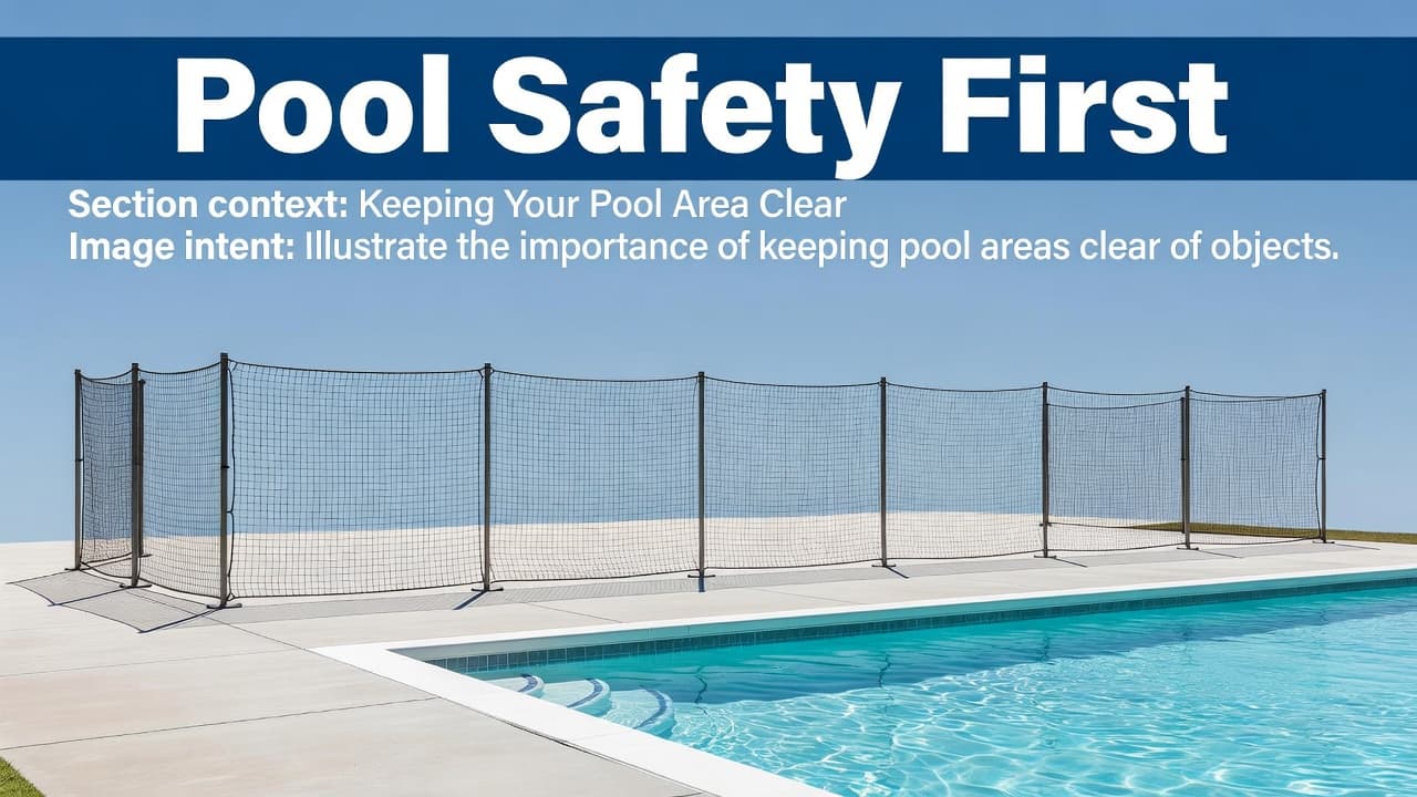 Pool climbing hazards removed from a clear pool deck