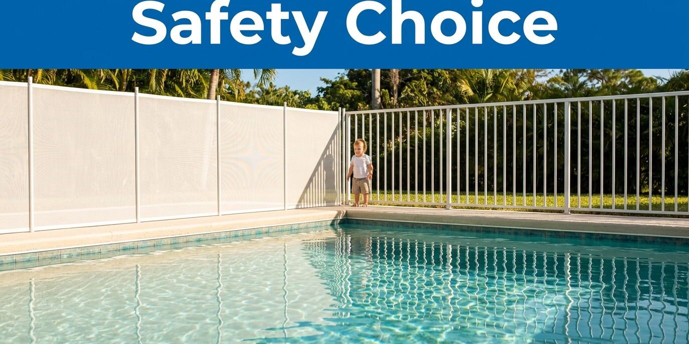 Pool Safety Fence Comparison Mesh Pool Fence vs Aluminum Fence for Toddler Safety
