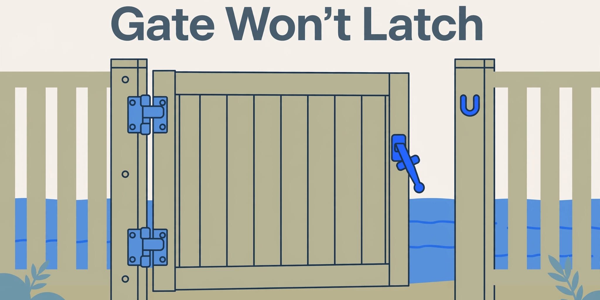 pool gate won't latch