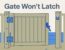 pool gate won't latch